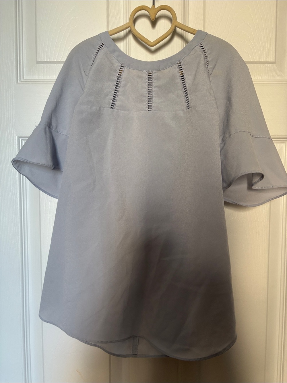Zara Light Gray Short Sleeve Blouse